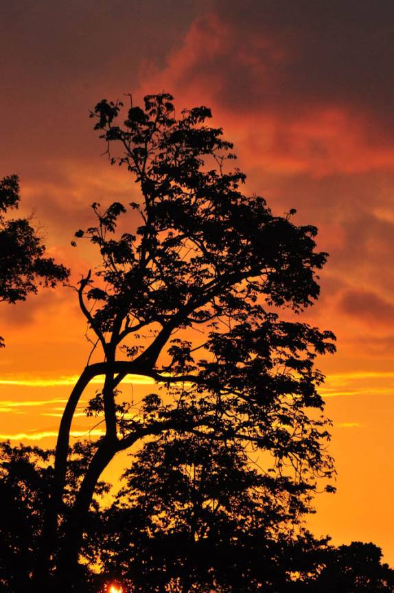 Pôr-do-sol em Dominicalito, no litoral da Costa Rica